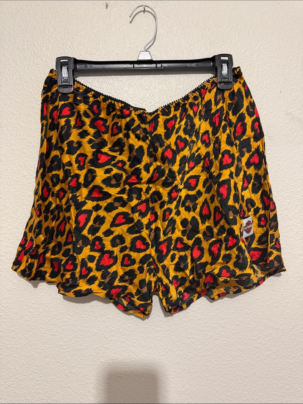 Harley-Davidson Vintage Silk Hearts Leopard Print Pajama Short